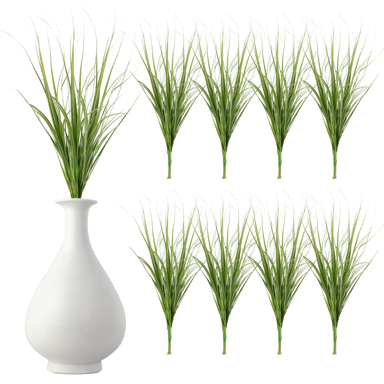 12 Pcs Artificial Grass Simulation Plant Props 11.81In Lifelike Fake Grass De…