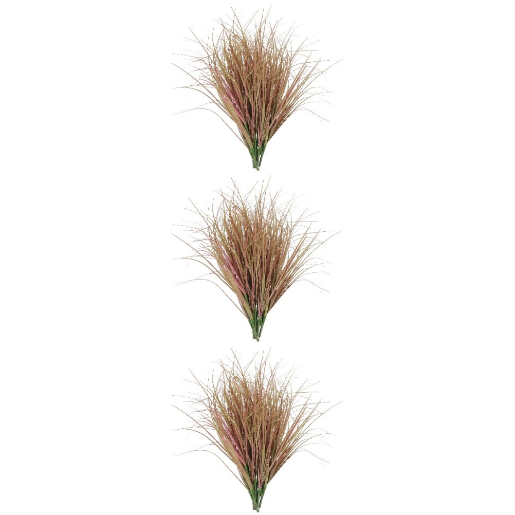 3 PCS Fake Grass Plant Artificial for Outdoor Green Plants Model
