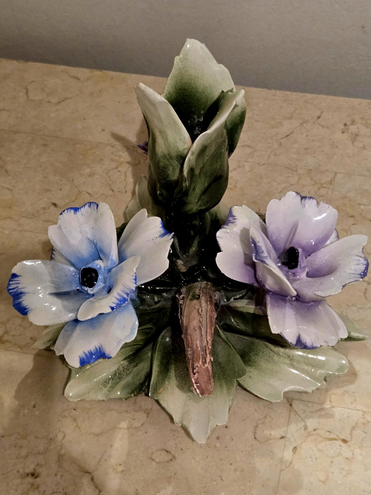 Capodimonte Italian Floral Bouquet, Porcelain,Original Floral Art,