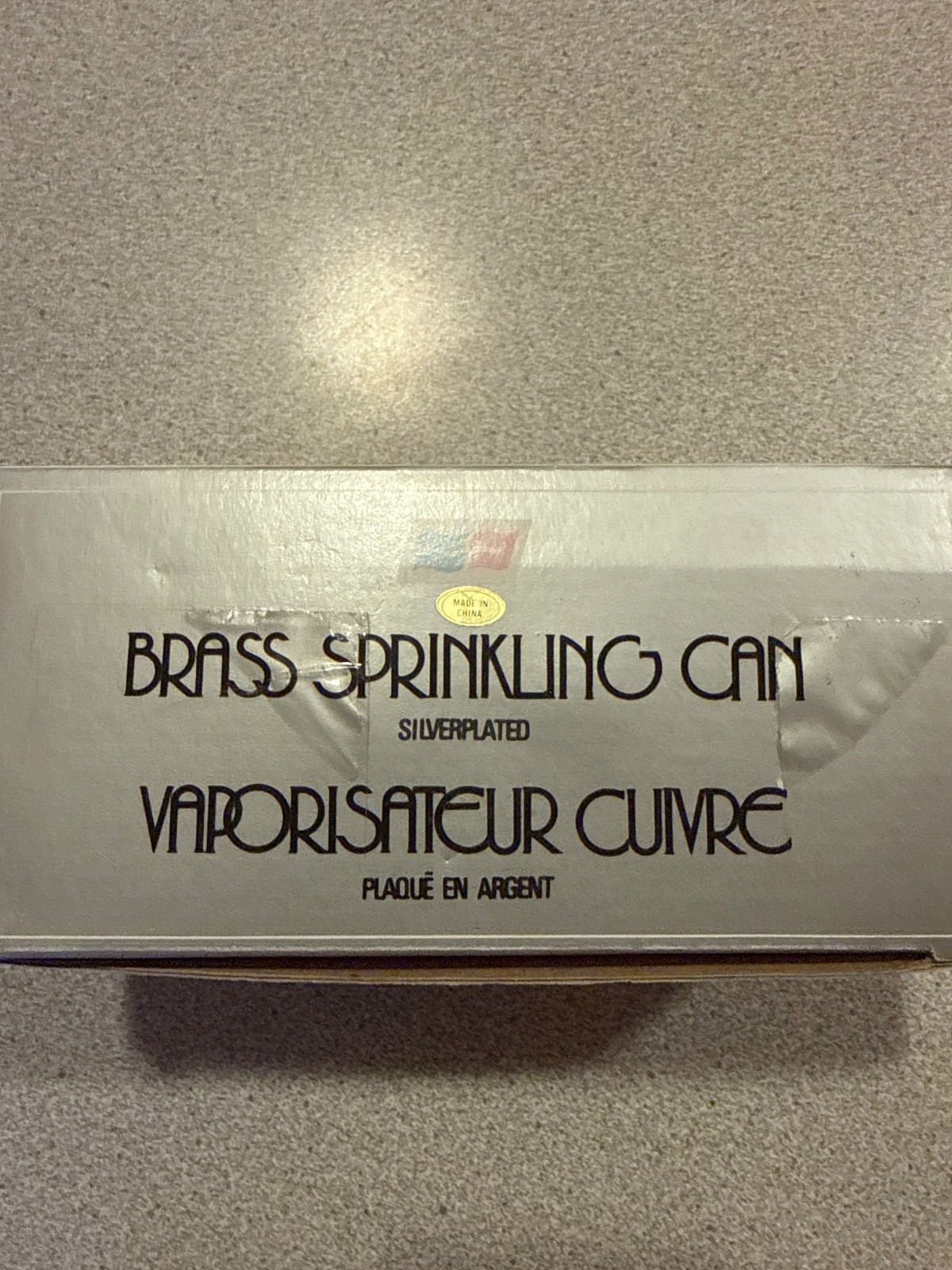 Brass Sprinkling Can Silver plated upc 0 5479811982 6