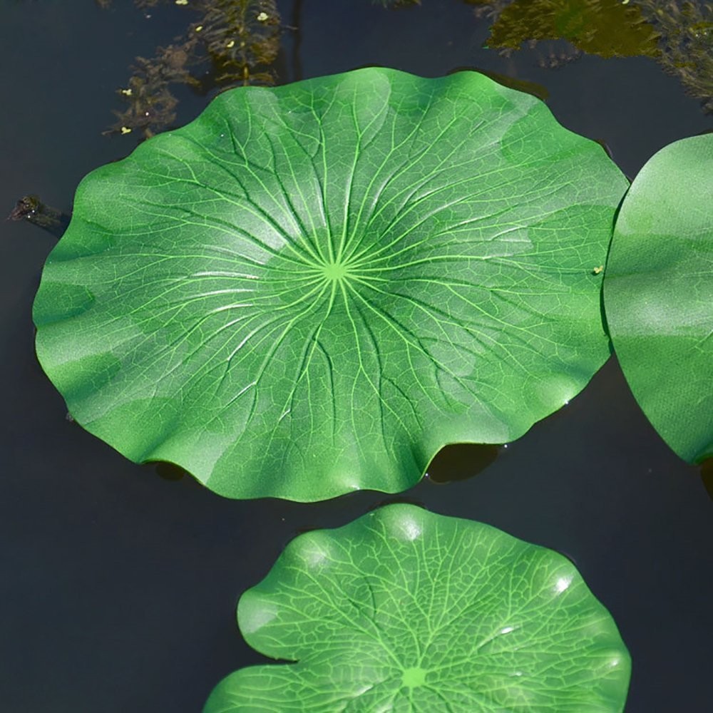 Artificial Realistic Lily Pads Floating Scenery Lotus Pods for Pool Decoration A