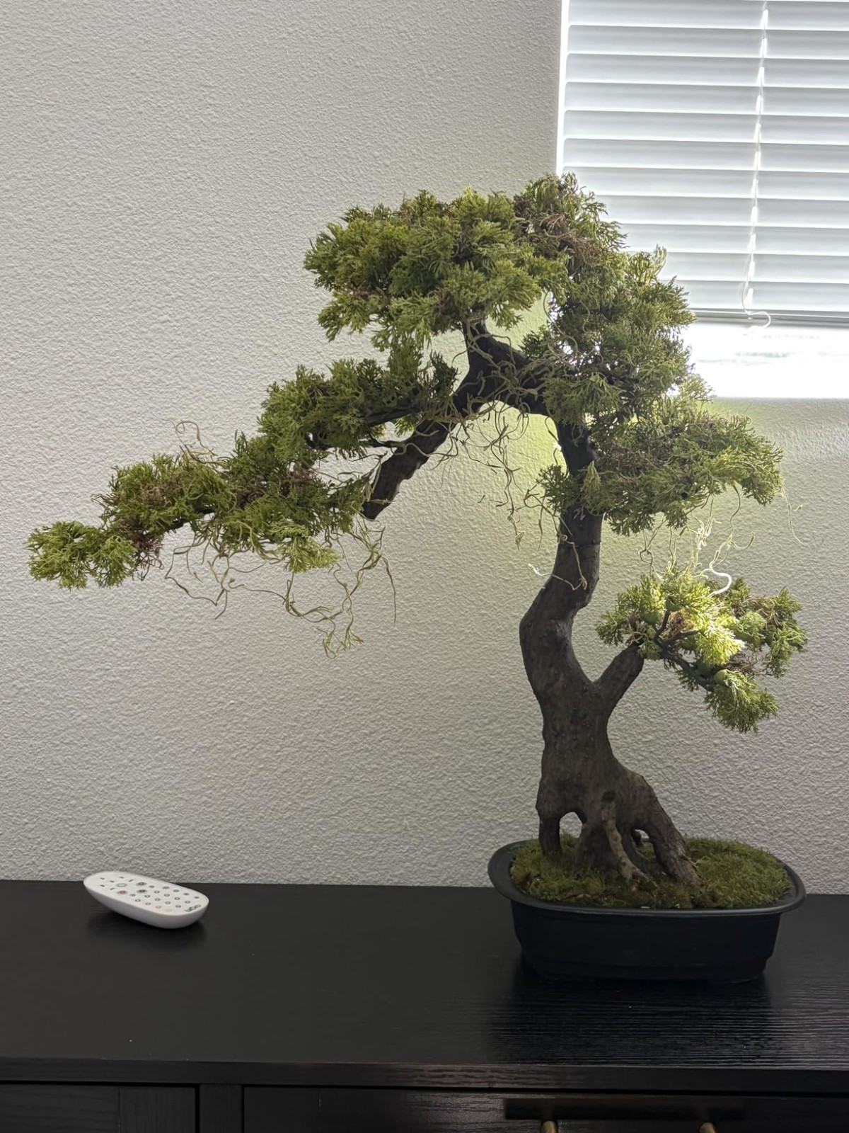 15 inch Artificial Bonsai Tree, Large Faux Juniper Pine Plant Desk Decoration