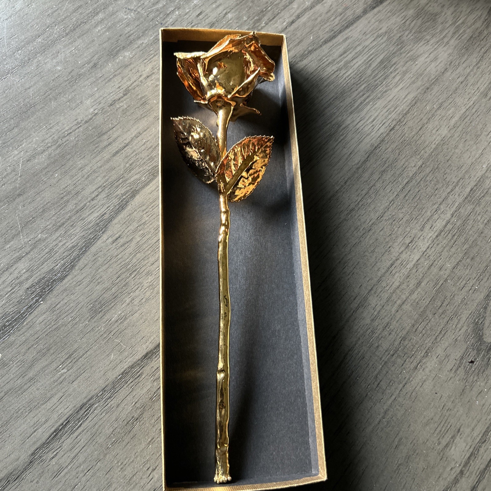 24k Rose Co. Gold Dipped Electroformed Real Rose Made In USA w/Box & Warranty