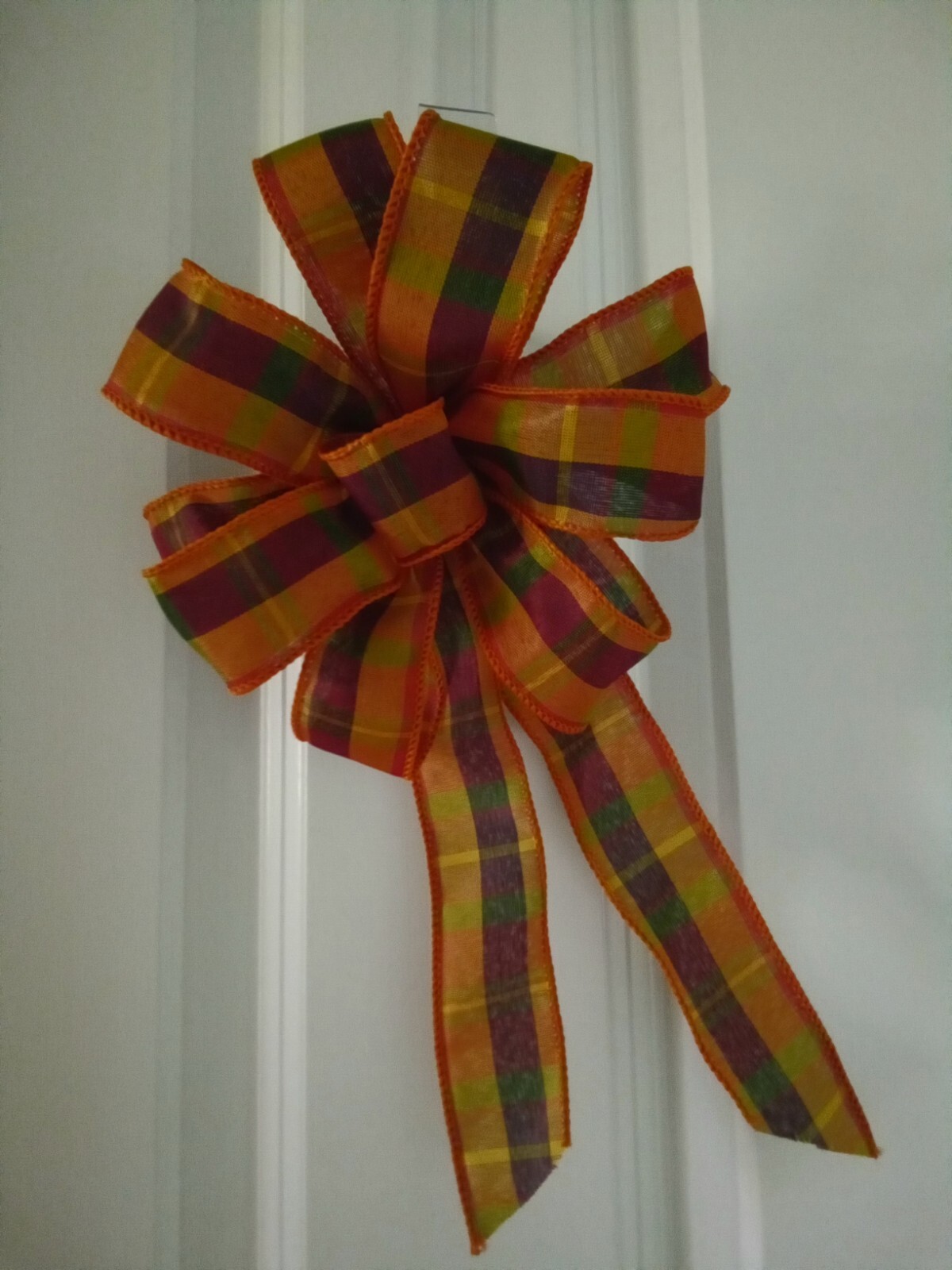 Fall Bow approx. 5-1/2 in. wide decoration mailbox sm. wreath lantern handmade
