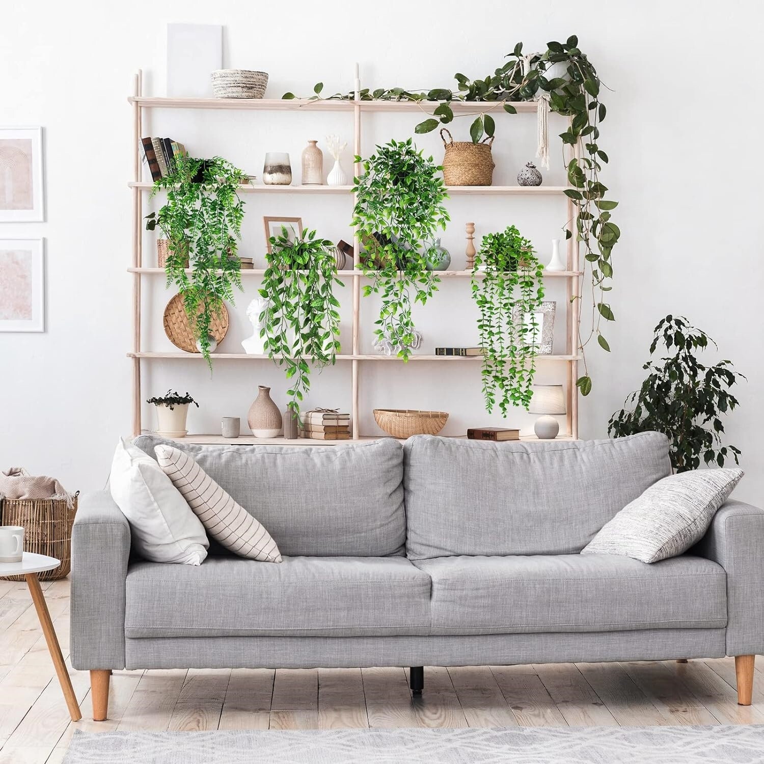 4 Plantas Colgantes Artificiales De Hiedra Falsa Para Decoración De Pared Hogar