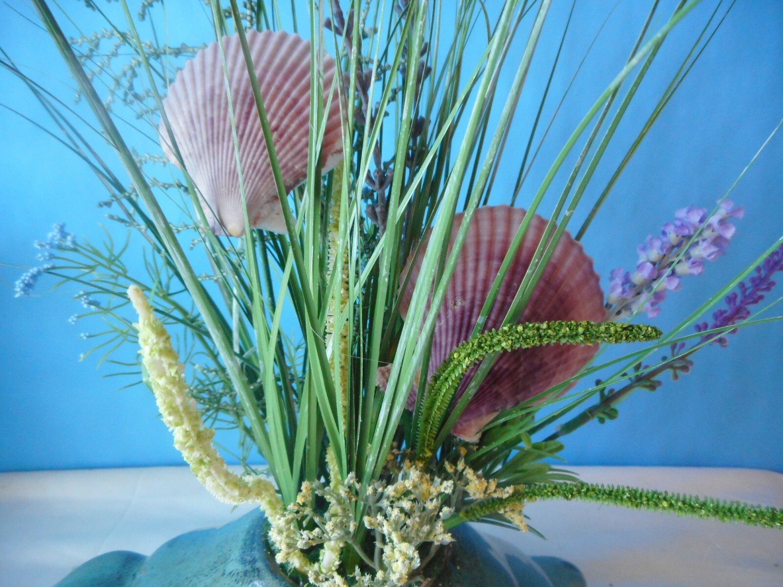 Turtle Floral Sea Shell Arrangement-Artist Created