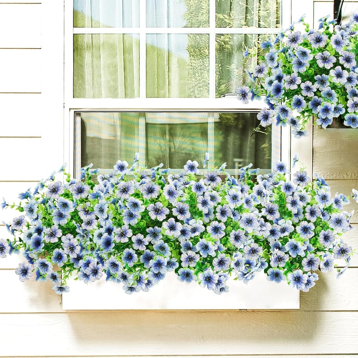 Vibrant Blue 14in Artificial Daisy Bundles – Indoor & Outdoor Decor Solution