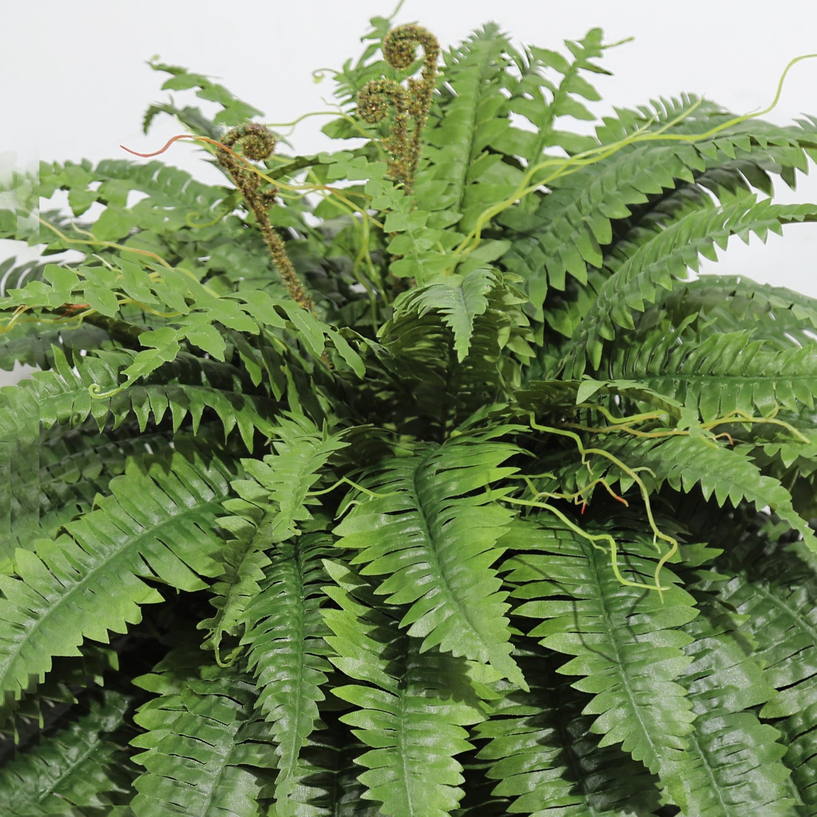 Large Artificial Ferns for Outdoor 98 Branches Fake Fern 48″ Faux Boston Fern…