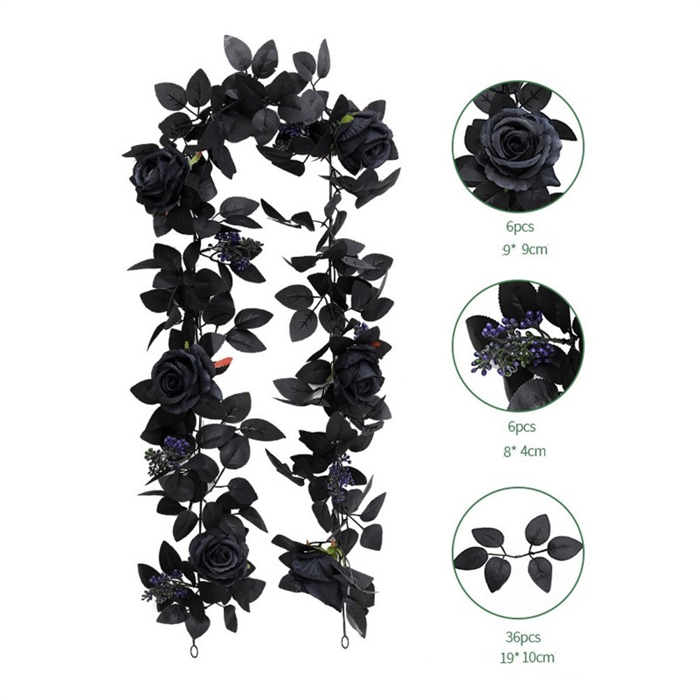 Decorative Hanging Vines in Black 5 7FT Perfect for Halloween Displays