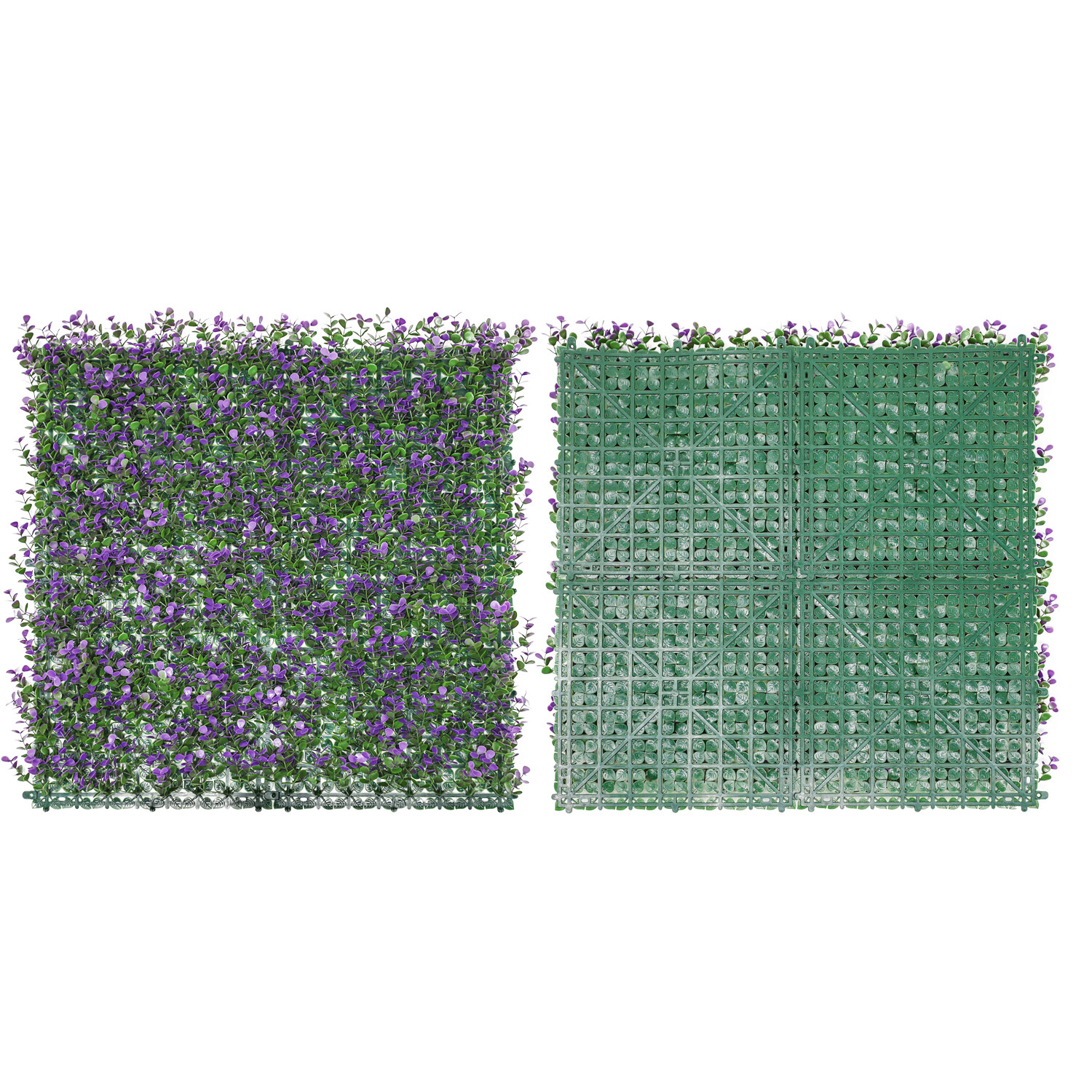 Artificial Purple Buxus Leaf cover back Privacy Fence Screen Home Décor Hedge