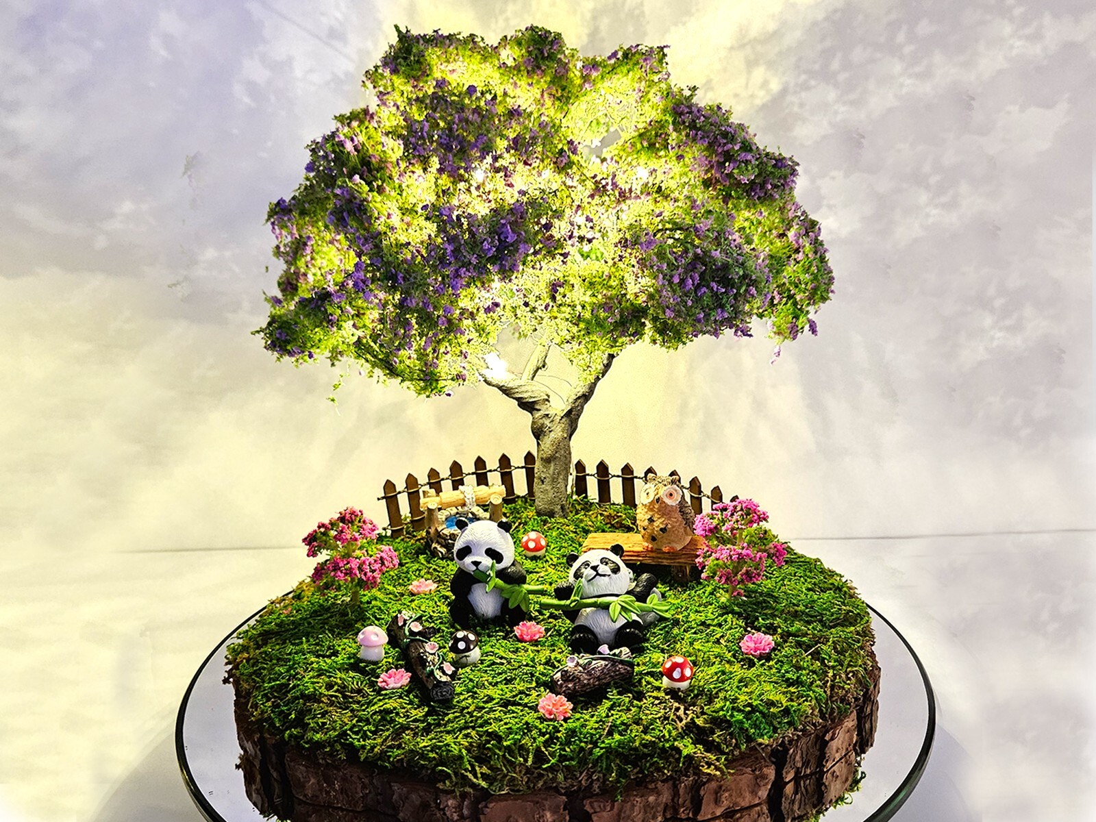Artificial bonsai Plants, 12″ Faux Plants Indoor Outdoor Decor Wire Tree, Moss