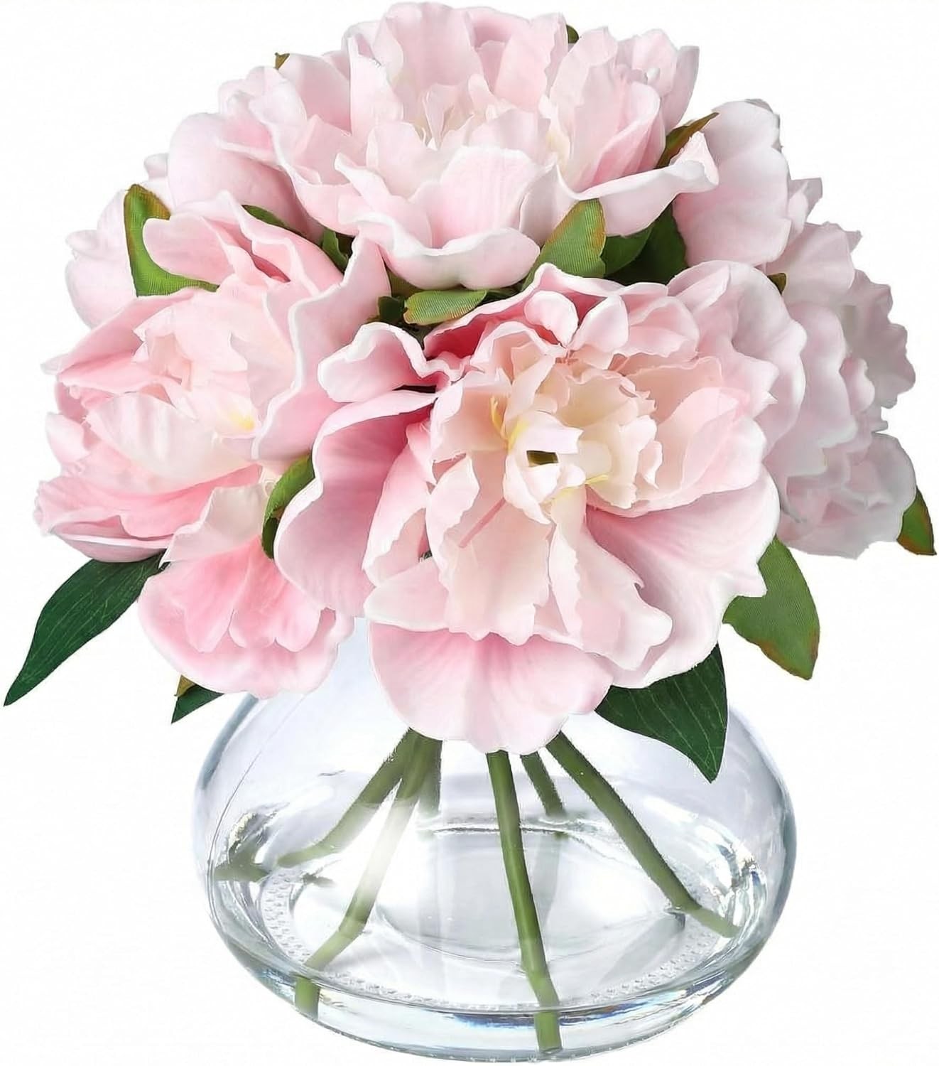 Artificial Silk Flower Arrangement w/ Glass Vase Faux Water Table Wedding Decor