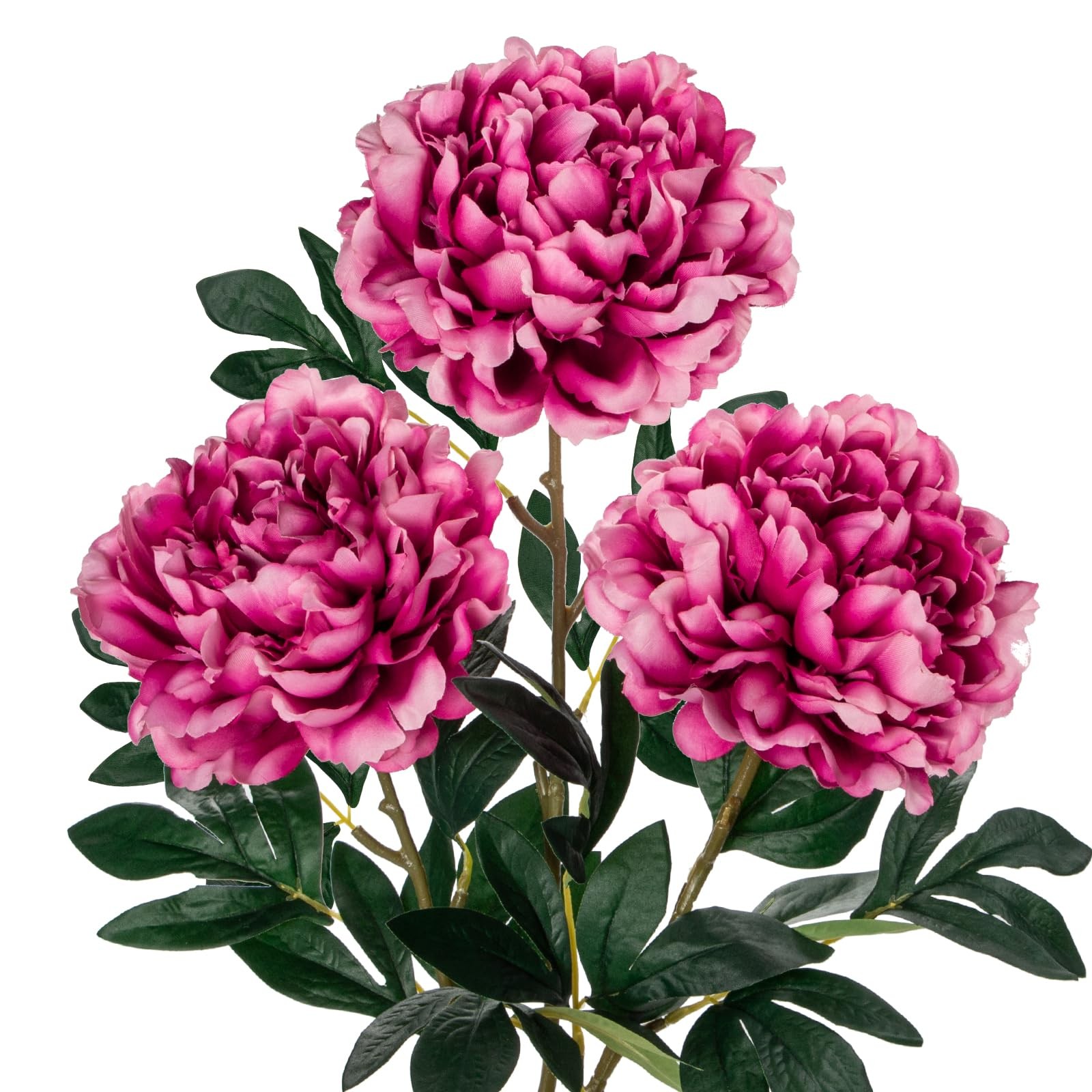 3PCS Fake Peonies Flowers 29.1” Long Stem Silk Flowers Real Touch Artificial…