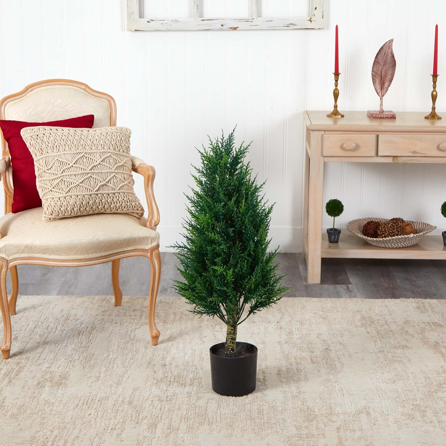 3Ft. Cypress Tower Artificial Tree, UV Resistant (Indoor/Outdoor)