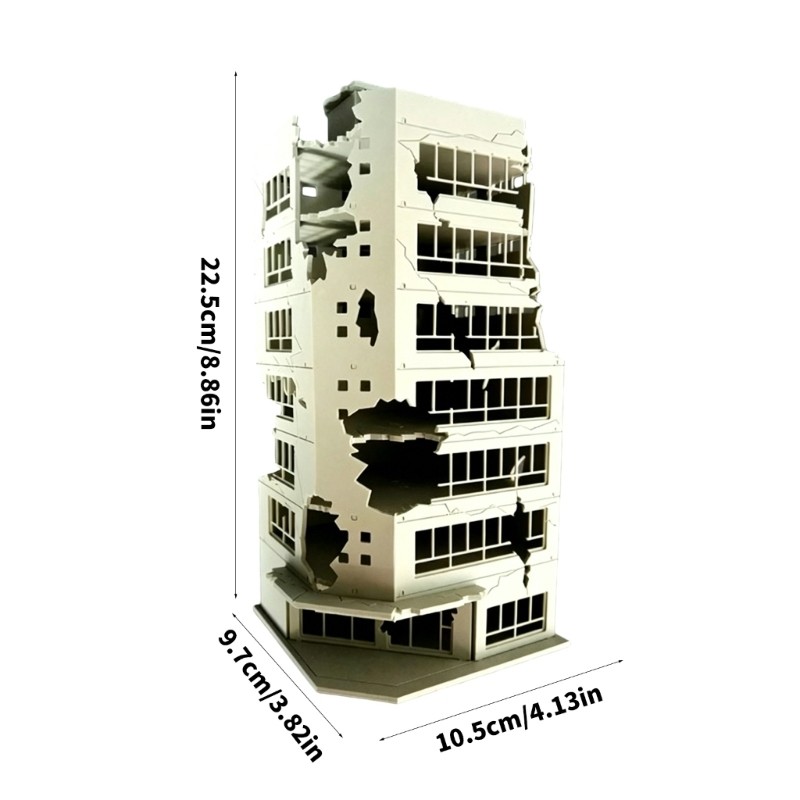 Authentic War Torn Building Miniature Plastic Texture for Historical Dioramas