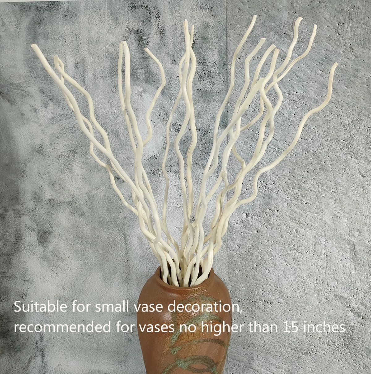 21-23 Inch Dried Natural Curly Willow Branch 15 Pcs Decorative Twisted White …