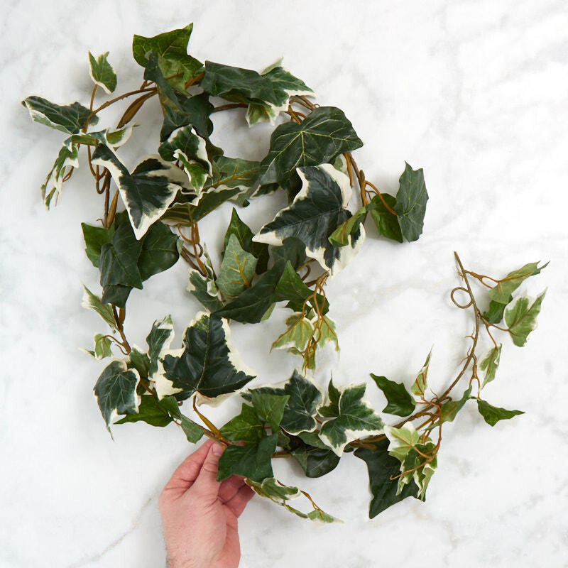 Set of 2 Variegated Artificial Ivy Greenery Garlands – 68″ Long, each