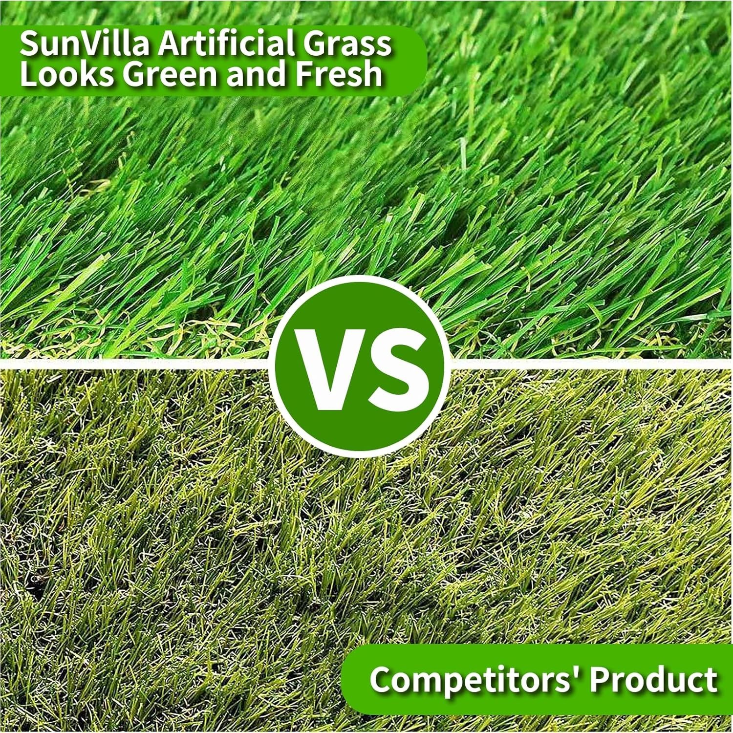 -Round Green 4FTx7FT Artificial Grass: Durable, Maintenance-Free Solution