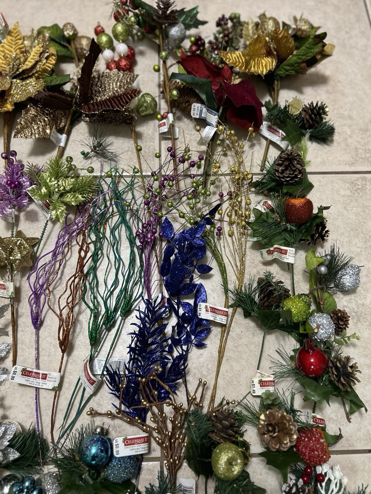 Artificial Stems And Blooms For Crafting/diy