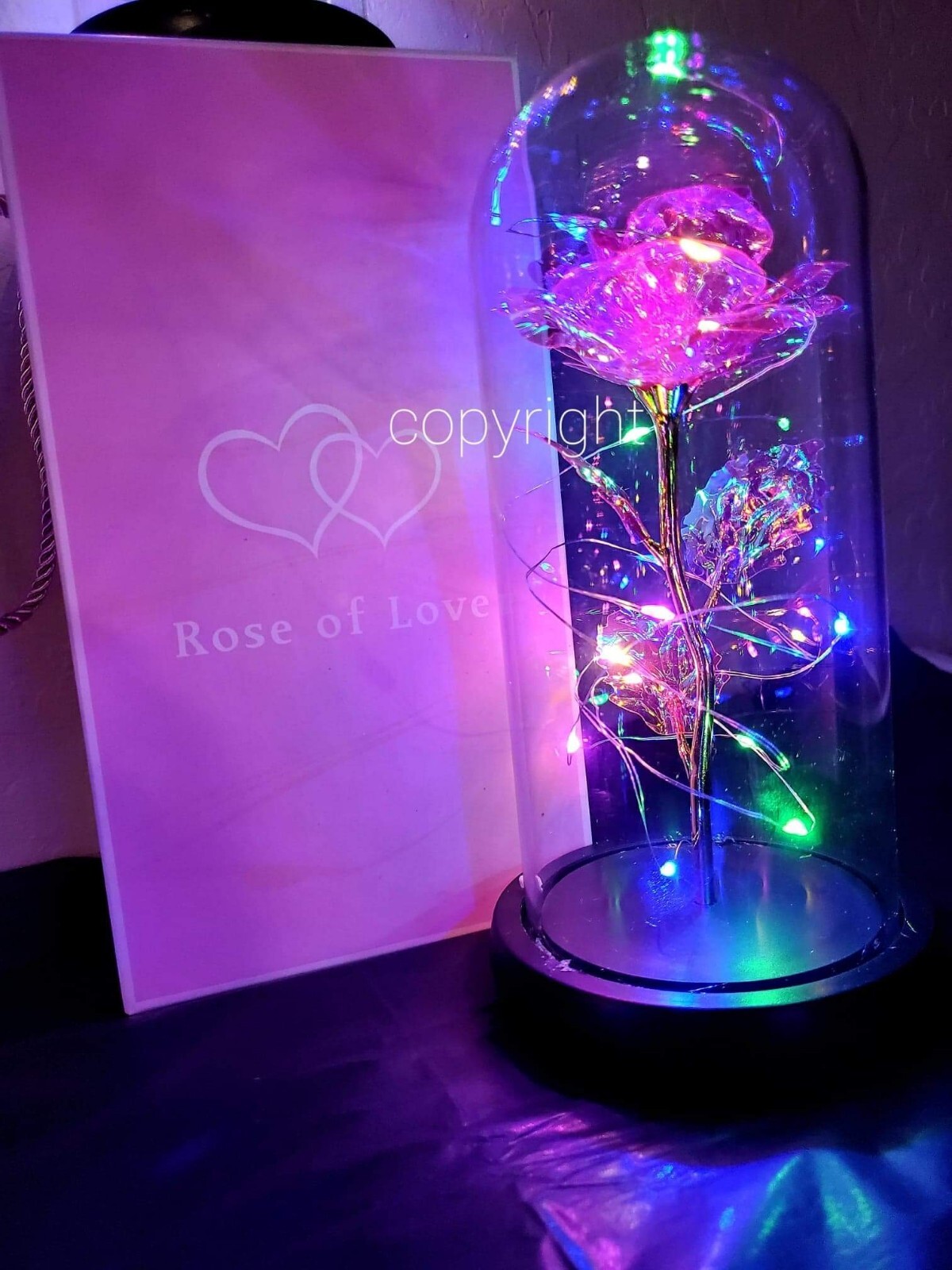 Eternal Rose Flower LED Enchanted Galaxy Rose Girlfriend Valentine’s Gift