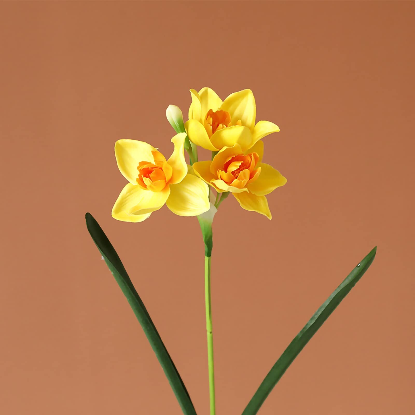 Hananona 10 Pcs Artificial Daffodils Flowers Narcissus Spring Flower Fake Sil…