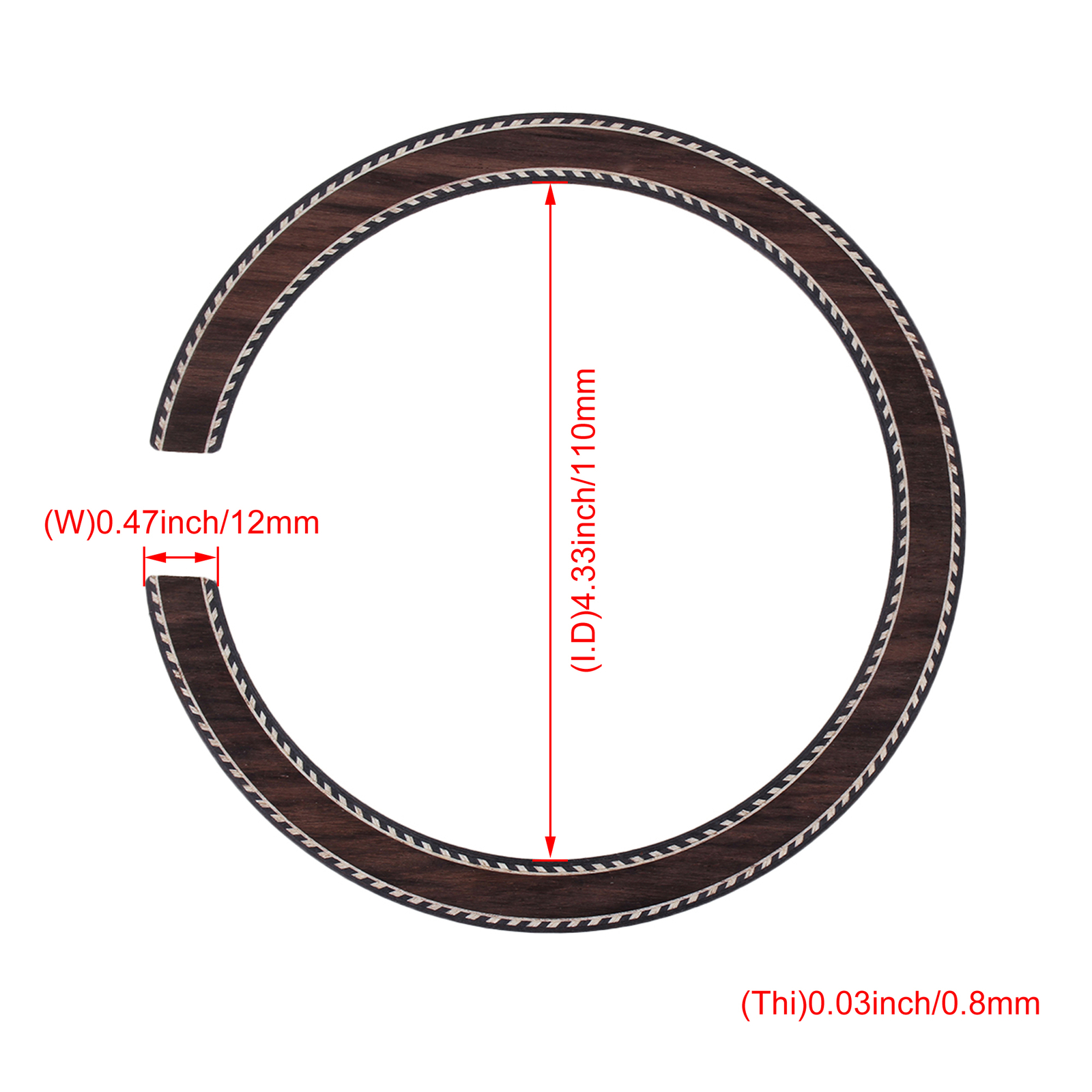 Rose Rosette for Acoustic Guitar and Classical Gguitar Wood Rosewood B-23