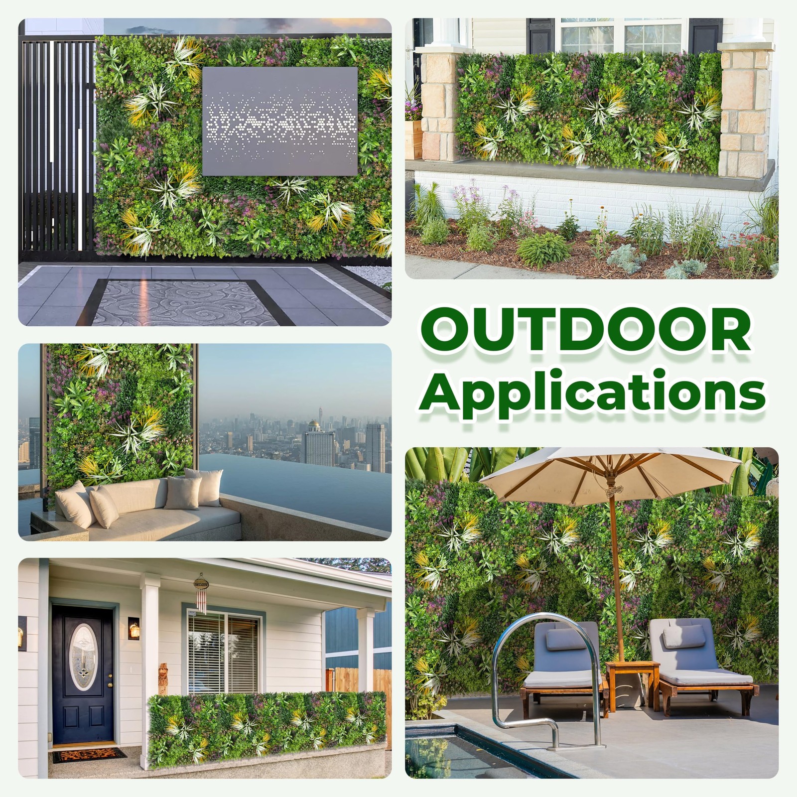 80×120 in (67 Sqft) Artificial Boxwood Grass Wall Hedge Roll