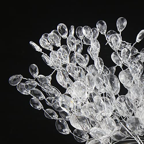 50pcs Acrylic Bead Drop Stems – Flower Bouquet Branches for Wedding & Home Decor