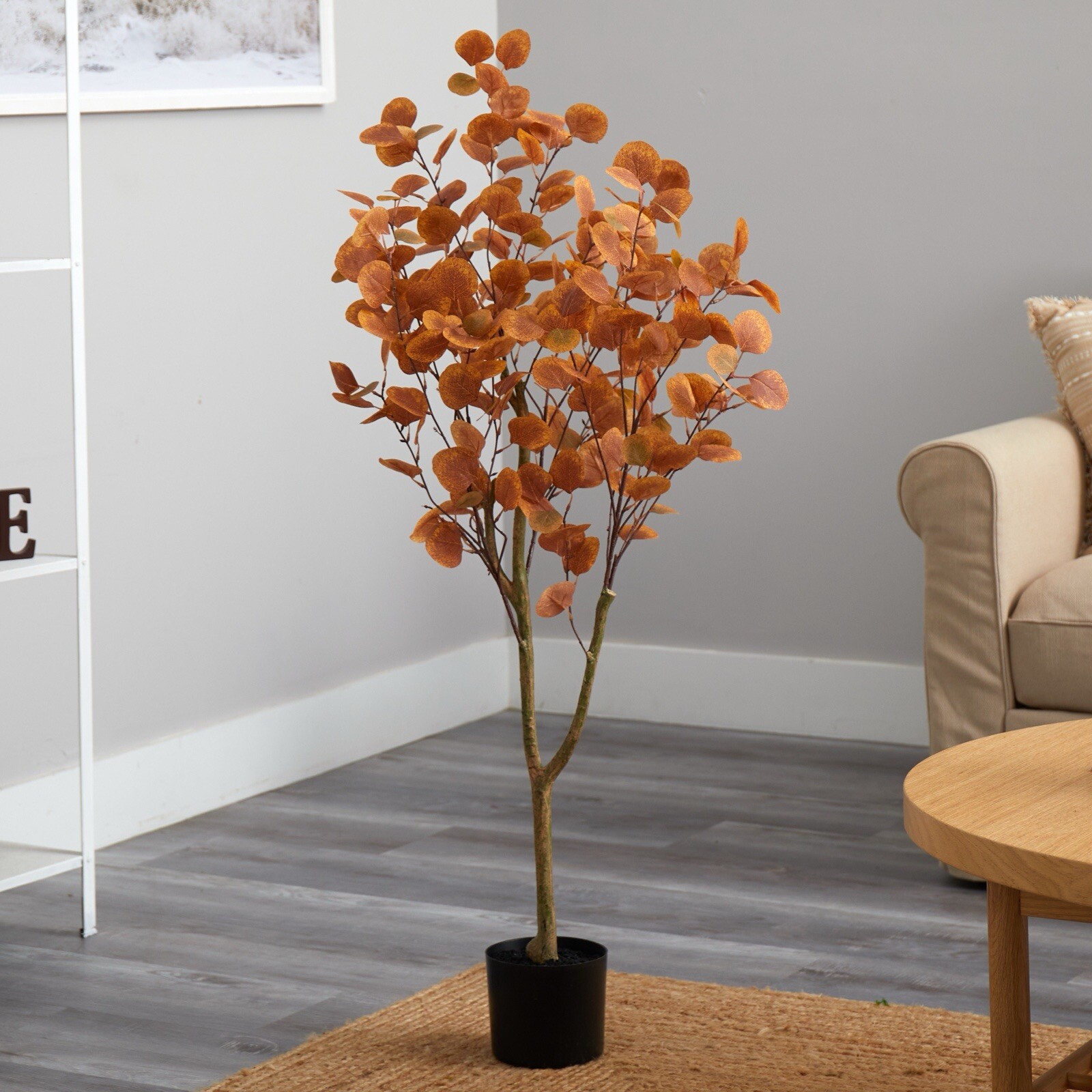 4’ Autumn Eucalyptus Fall Artificial Tree Home Garden Office Decor. Retail $121