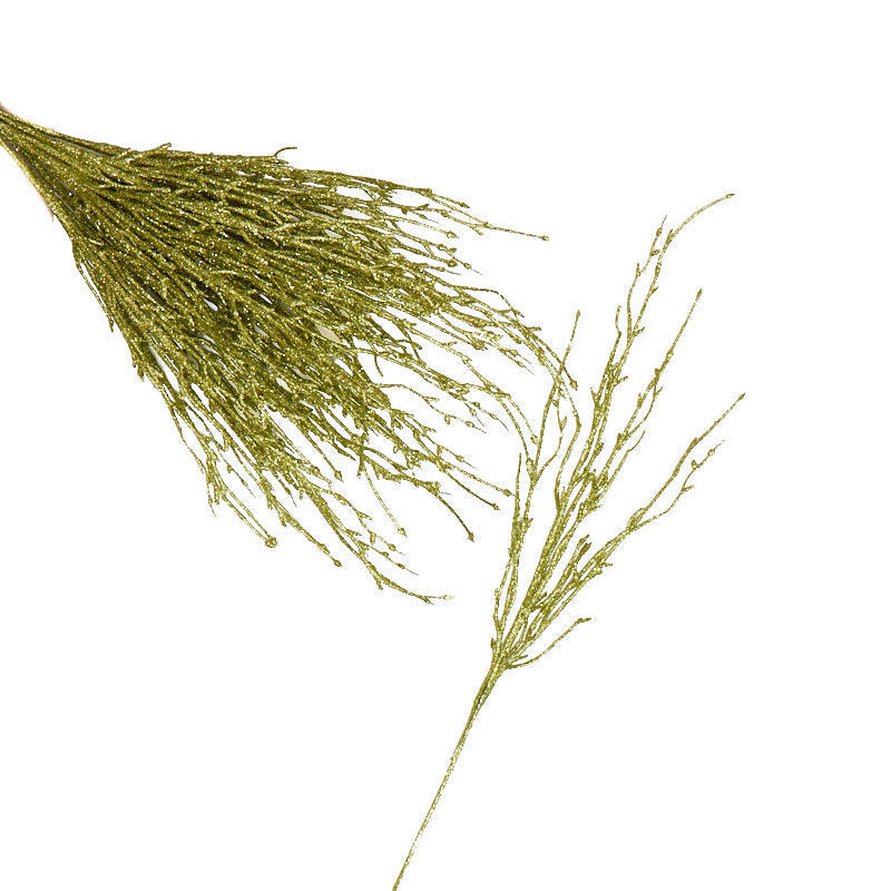 Package of 12 Green Glittery Artificial 22″ Twig Branches