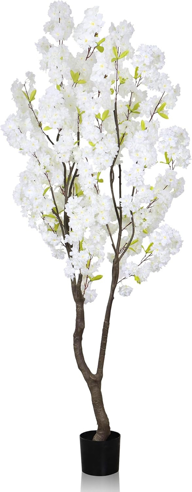 6.56Ft White Cherry Blossom Tree – Realistic Indoor & Outdoor Decor