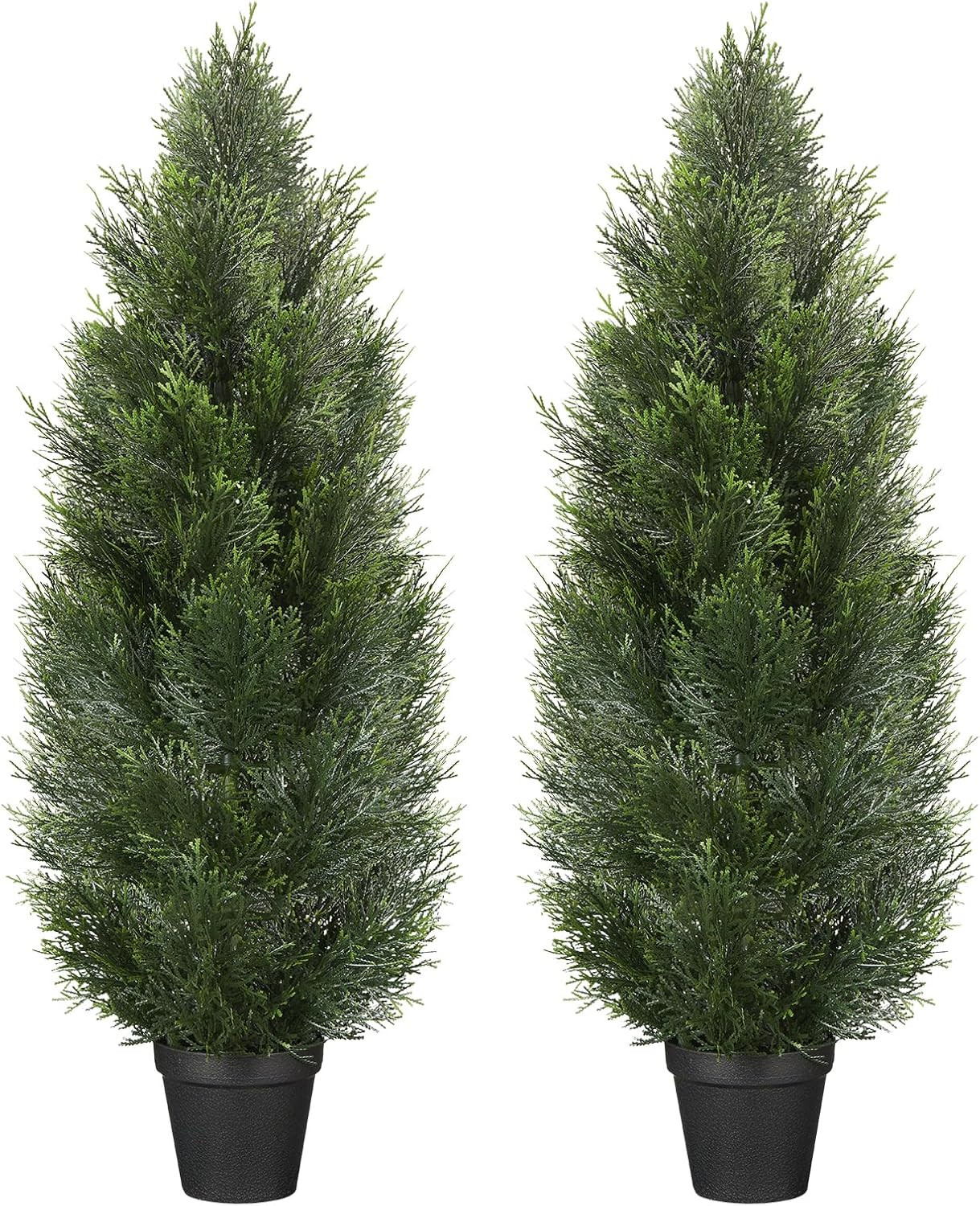 Set of 2 UV Resistant 3FT Artificial Cedar Trees for Outdoor Decor
