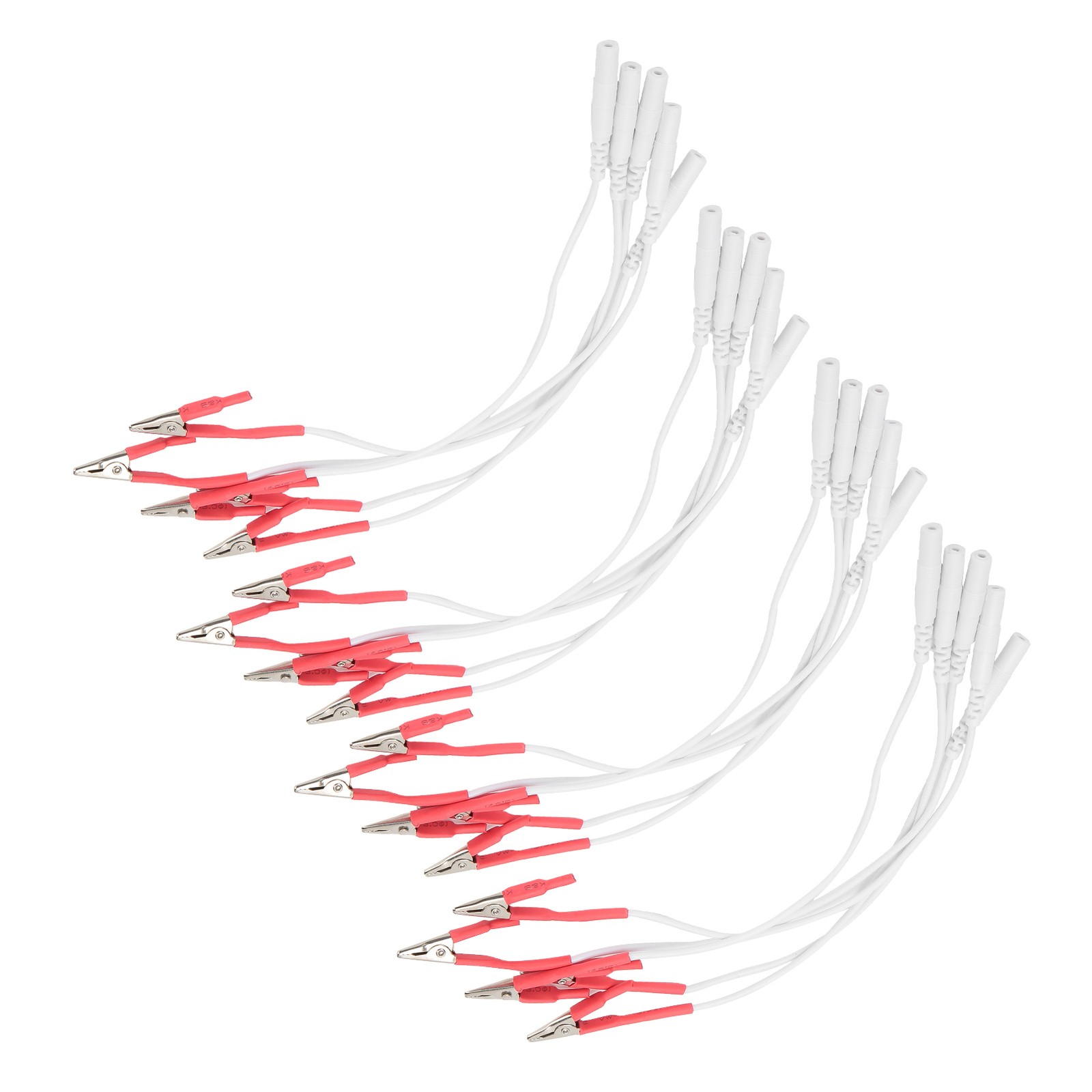 20pcs Clip Electrode Wires Durable For TENS Unit Therapy