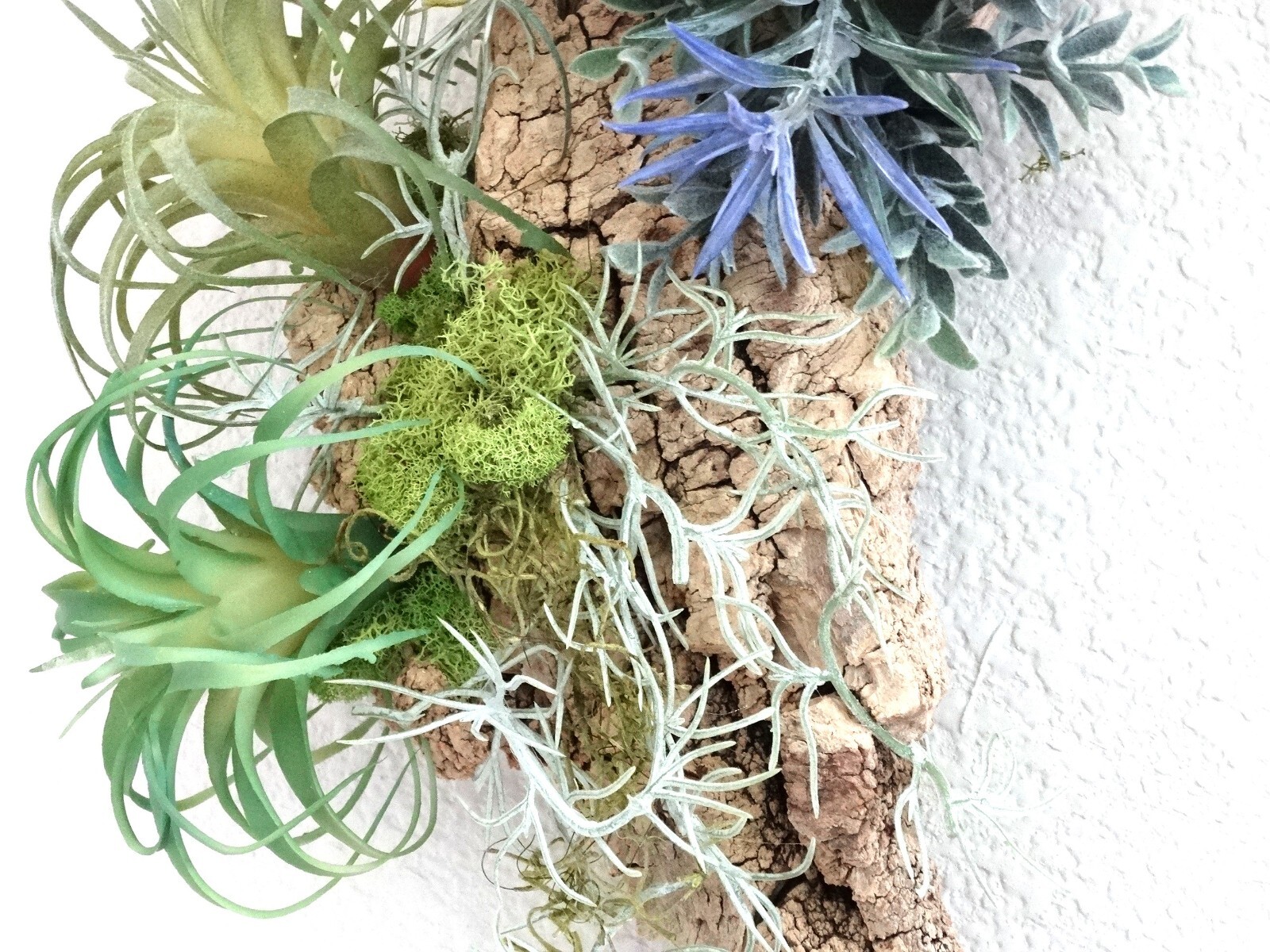 Home Decor Bathroom Wall Art Real Bark Artificial Air Plant Handmade USA