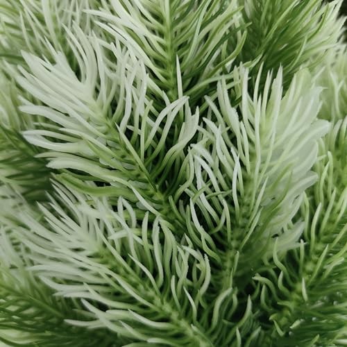 4 Pack Artificial Norfolk Pine Trees with Ground Spike, 14”Small Fake Pine