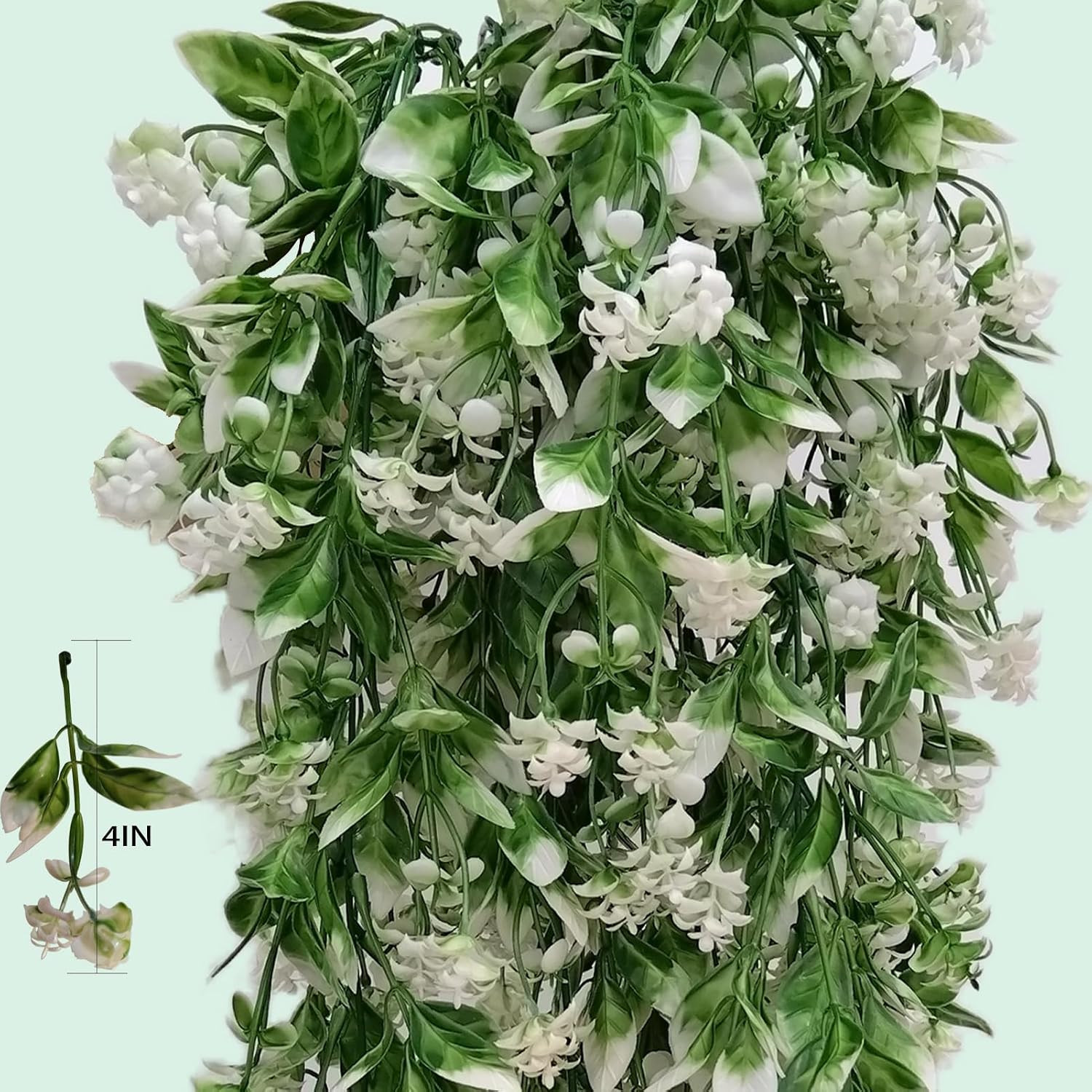 Artificial Hanging Flowers UV Resistant Vines Ivy Outdoor Decor | Fake Hanging F