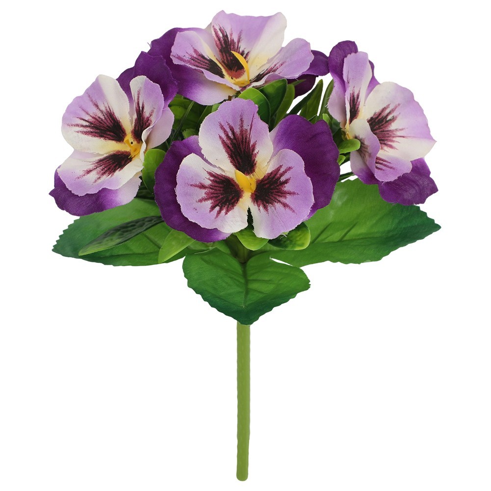 4PCS Vibrant Artificial Pansy Flowers: Lifelike Silk Decor For Any Occasion New