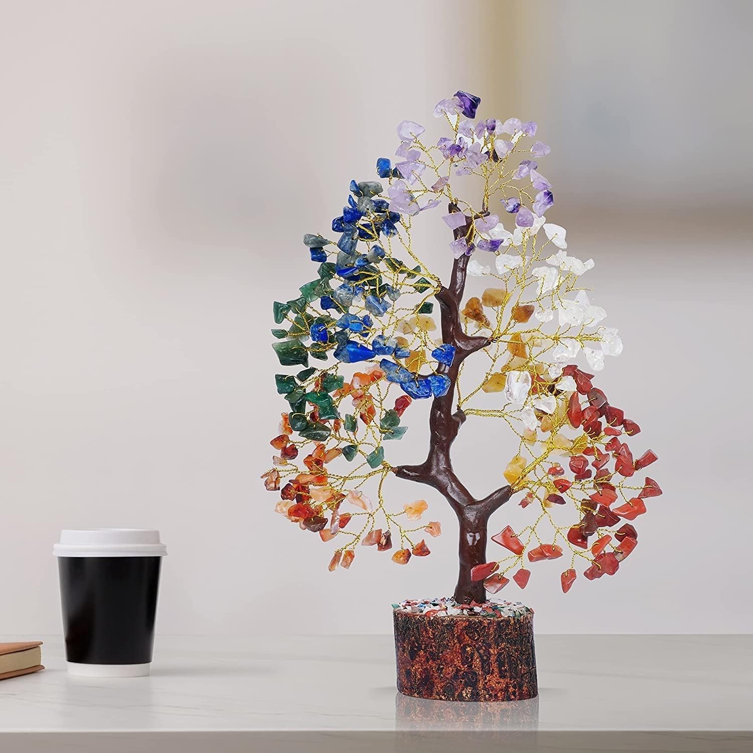 Chakra Crystal Tree – Handmade Healing Crystal Trees with 7 Chakra Stones | T…