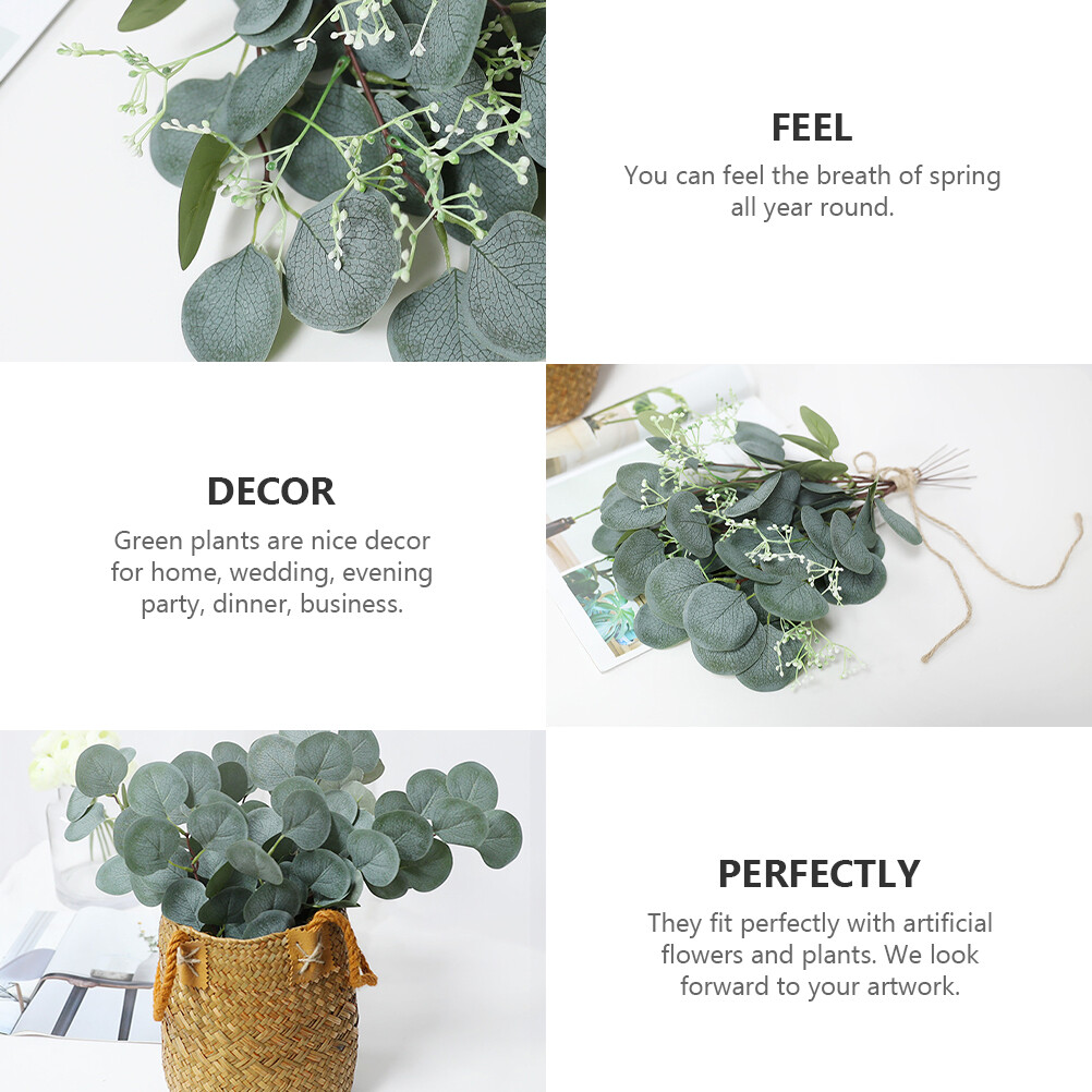10pcs Simulation Flower Eucalyptus Leaf Adornment Wedding Party Decoration