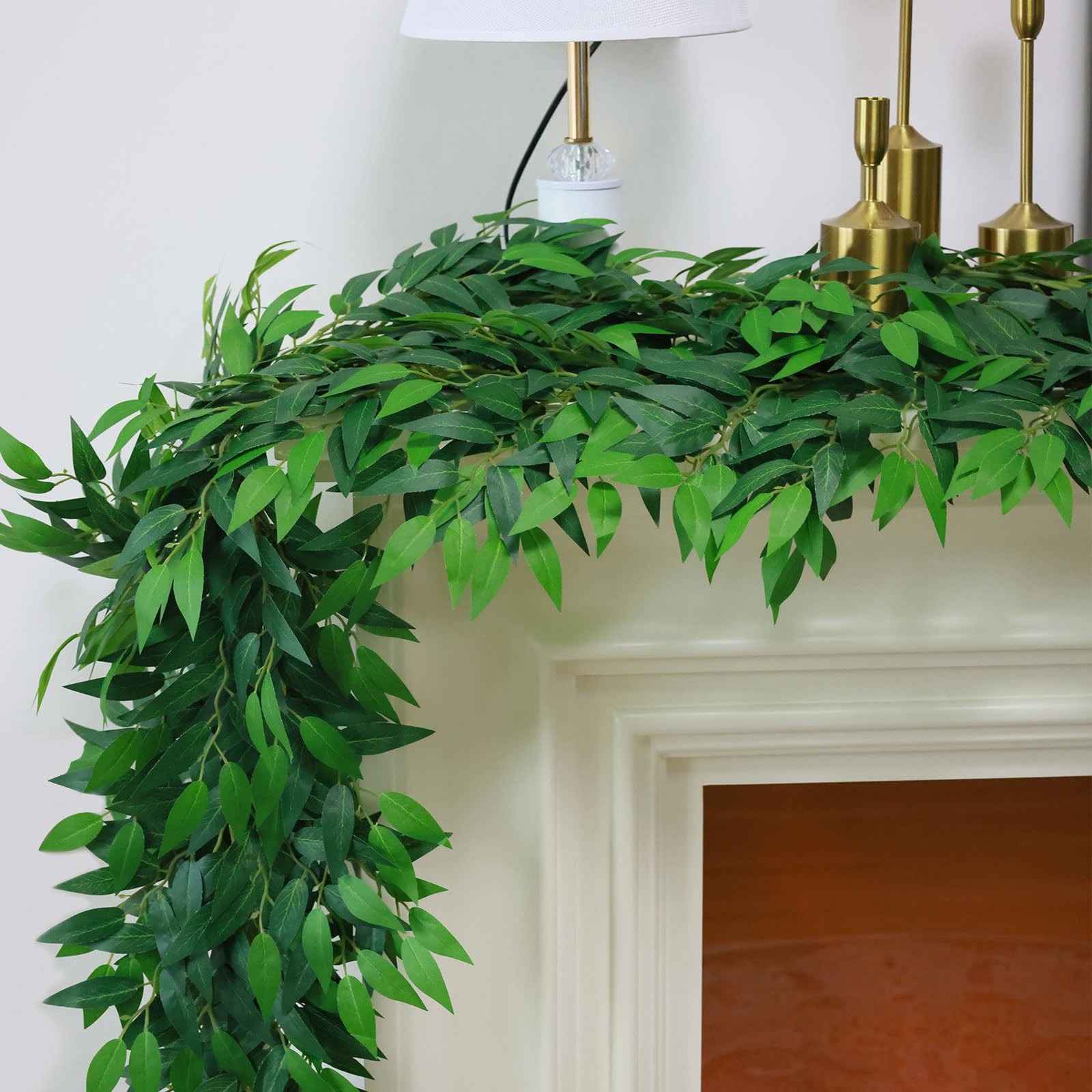 Artificial Vines Garland 6.5 Feet Faux Italian Ruscus Vine Greenery Garland S…