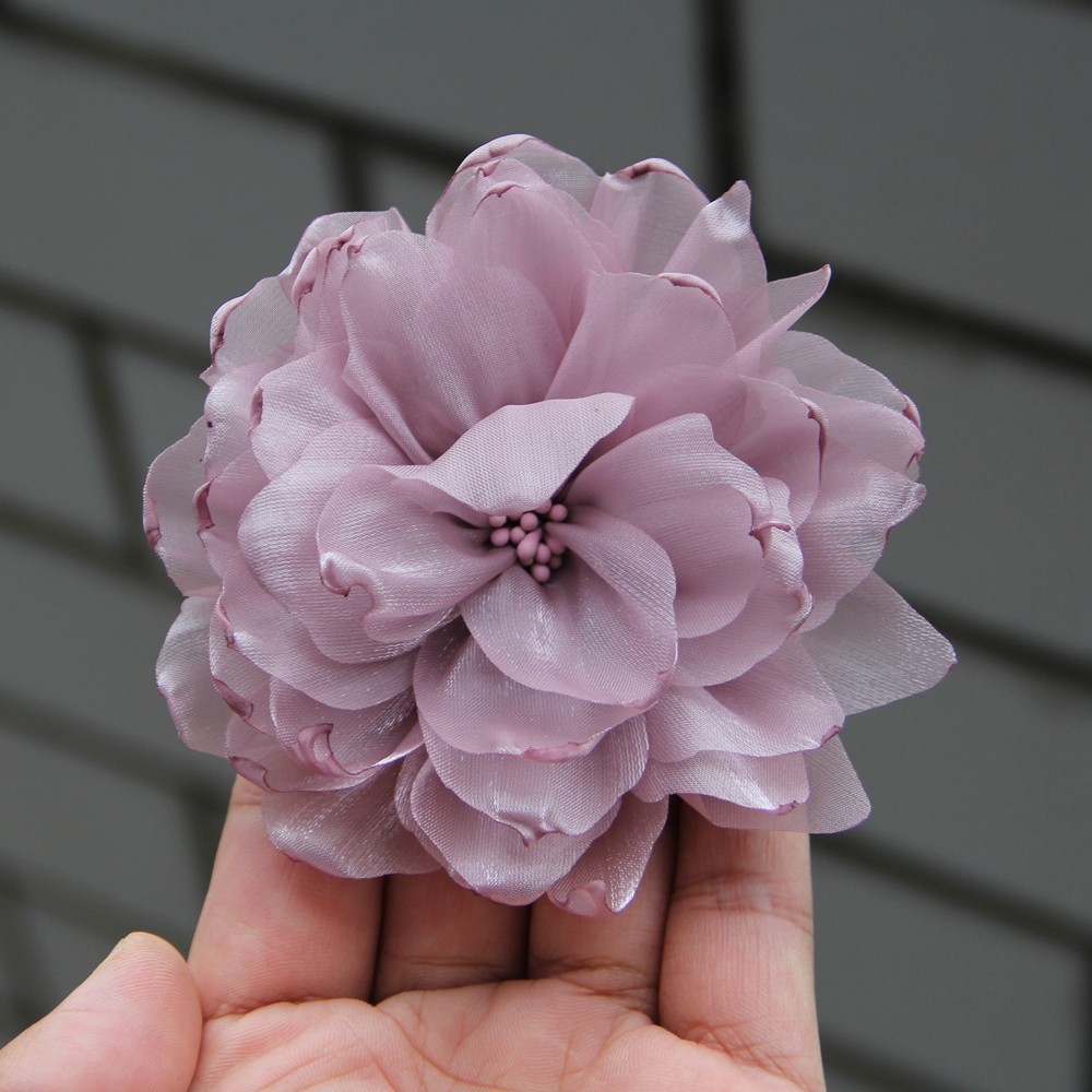 10CM Chiffon Handmade 3D Fabric Artificial Gauze Flower For Wedding Dress Hats