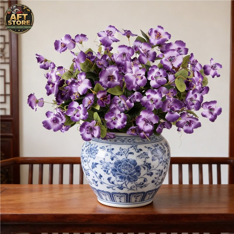 12 Bundles Fake Hibiscus Flowers – UV Resistant Outdoor Plants