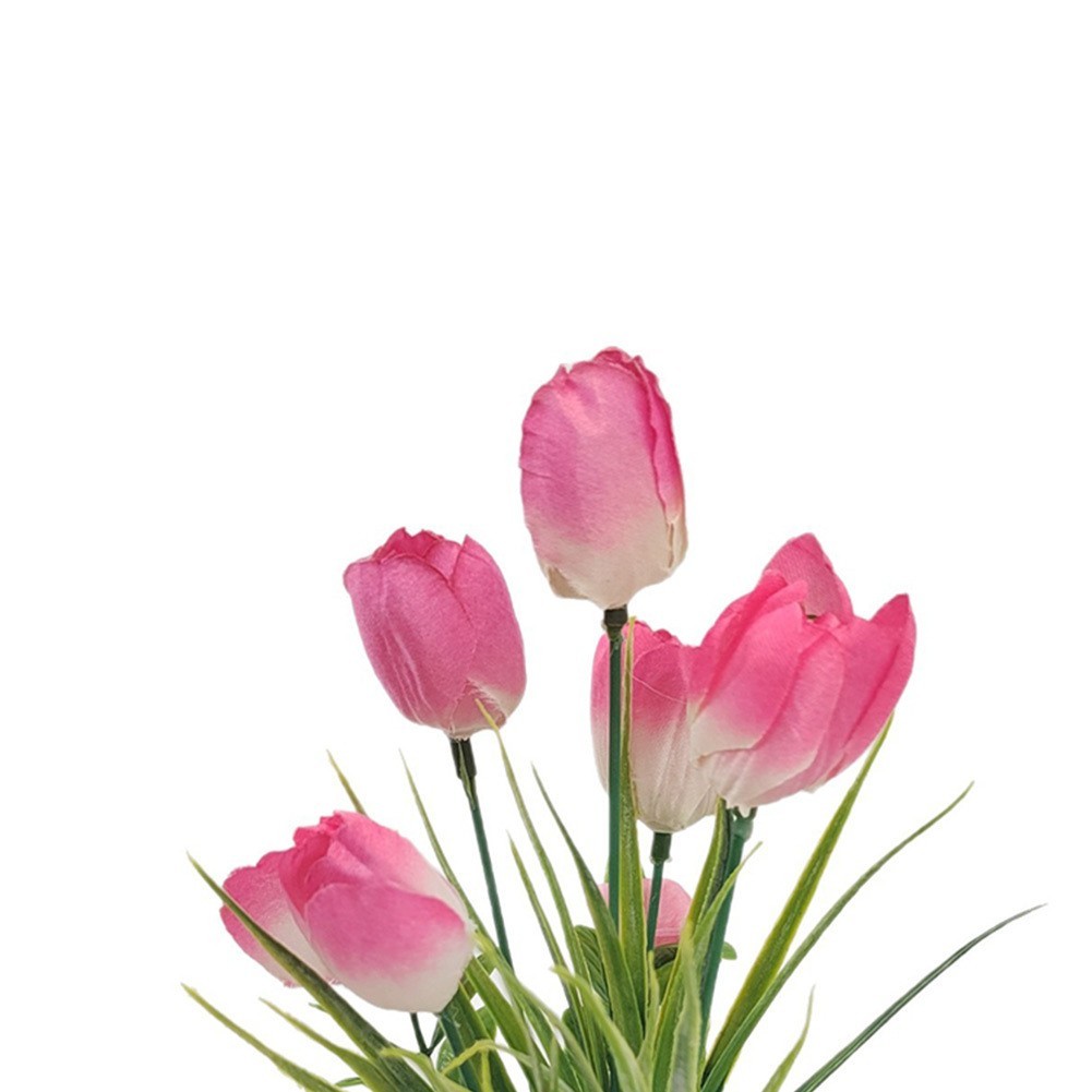 Artificial Tulip Flower with Moss Ball Base for Modern Scandinavian Decor Style