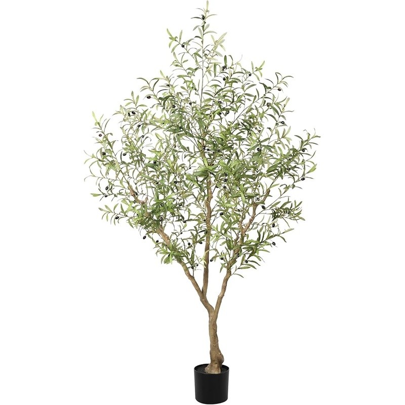 Faux Olive Tree 7ft Realistic Indoor Outdoor Plant Easy Assembly All Seasons New