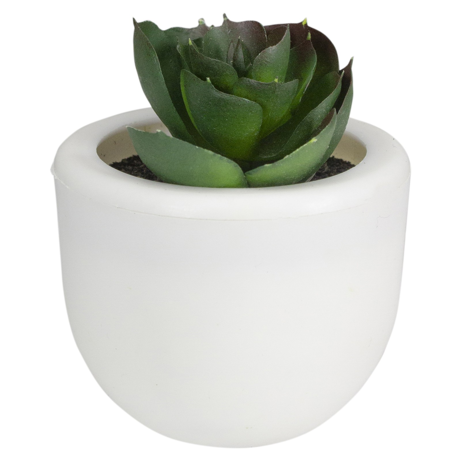 Northlight 2.75” Mini Faux Succulent Planter with White Pot Table Top Decoration