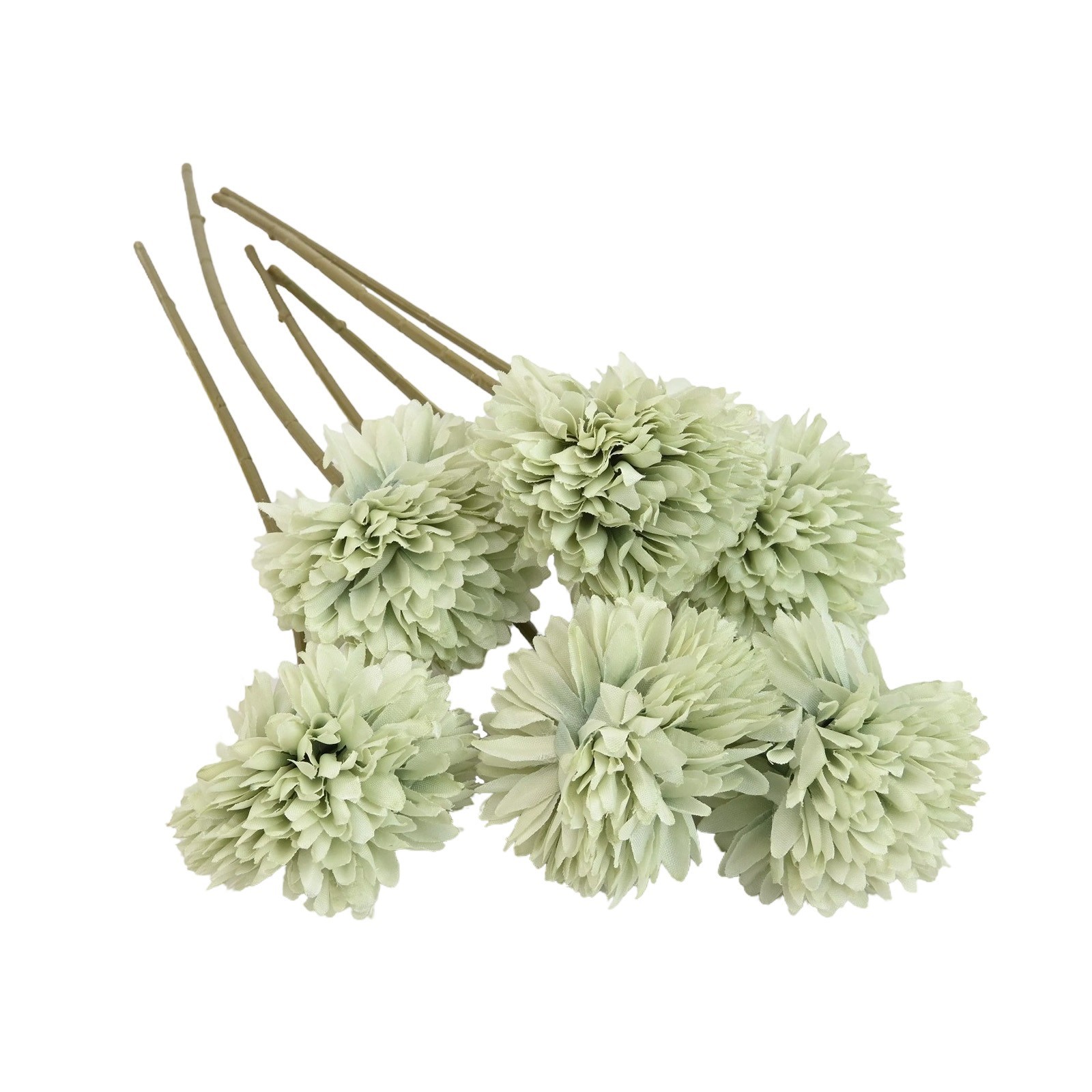 6pcs Artificial Chrysanthemum Ball Flowers Hydrangea Bouquet Presents Decor