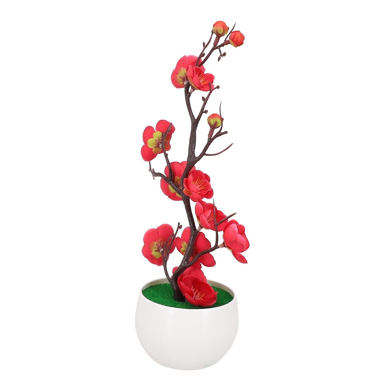 Plant Artificial Potted Flower Plastic Plum Blossom Decorative Garden Home