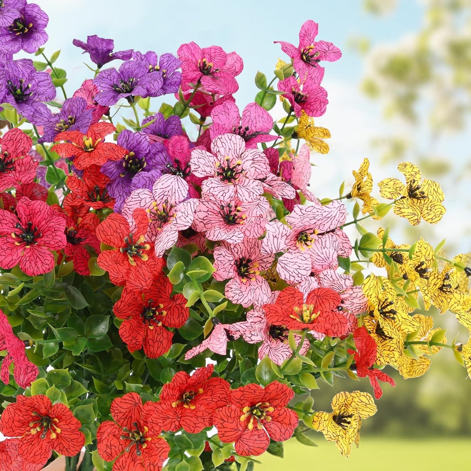 Vibrant 6-Color Silk Daisy Bundle Set for Effortless Indoor & Outdoor Beauty