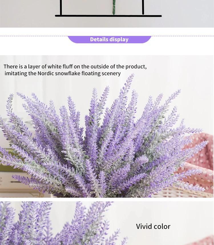 a Bunch of Provence Lavender Plastic Artificial Flowers False Plants Wedding Hom