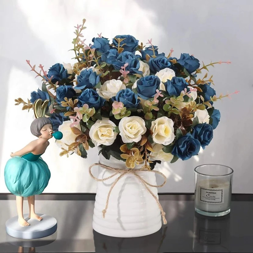 Silk Artificial Rose Flowers Wedding Decoration Bride Bouquet Diy Scrapbooking